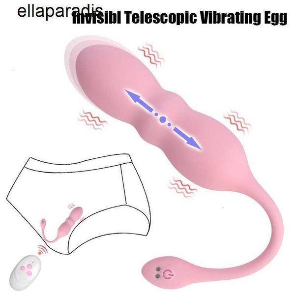 Jouets sexuels masseur culotte de poussée vibrateur boutique télécommande saut oeuf jouet pour femmes télescopique vibrant G Spot Vaginal