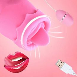 Seksspeeltjes stimulator Vibrators Speelgoed voor Vrouwen Tepel Sucker Tong Vibrator Clitoris Borststimulator G-spot Orale Likken Vrouwelijke Masturbators