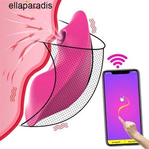 Seksspeeltjes stimulator Draadloze APP Afstandsbediening Vlindervibrator Bluetooth Draagbaar Zuigen Slipje Dildo Paar voor vrouwen