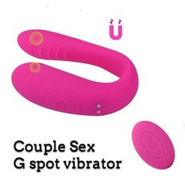 Seksspeeltjes stimulator Draadloze Av-vibrator Volwassen paar voor vrouw u 10 snelheden g-spot Clitoris Toverstaf Dubbele motoren Erotische stimulator Winkel