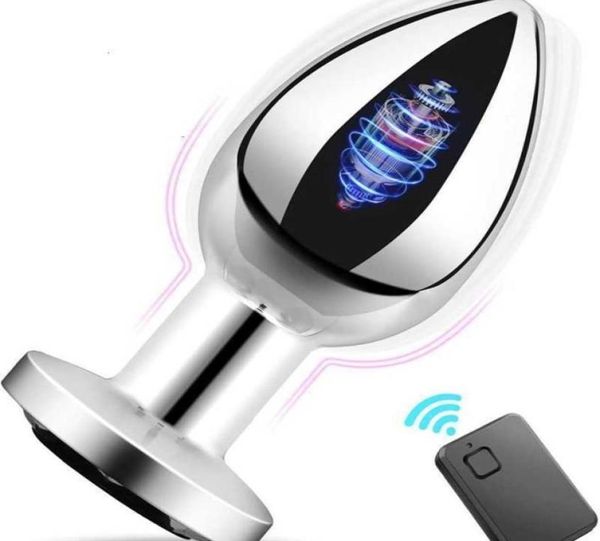 Toys sexuels Massagers Metal Remote Control Plug Anal Aspiration Magnétique Charge Copped Vestibule Fun Products For Men and Women 3246678