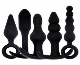 Massageurs de jouets sexuels Orissi Backyard 5-Pièce Ensemble de produits amusants en silicone plug anal massage adulte camarades mâles97328169665822