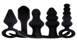 Jouets sexuels masseurs Orissi arrière-cour 5 pièces ensemble de produits amusants en Silicone Plug Anal Massage adulte camarades masculins97328164110219