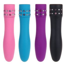 Seksspeelt Massagers krachtige g-spot vibrerende massager Kleine diamanten dildo vibrator voor vrouwen vrouwelijke masturbatieproduct volwassen paren