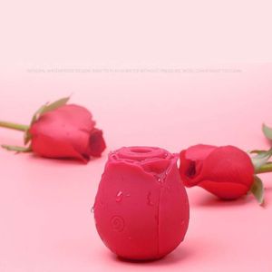 Juguetes sexuales Masajeadores Forma de rosa Vibrador de succión de vagina Íntimo Buen succionador de pezón Lamiendo oral Estimulación del clítoris Juguetes potentes para mujeres