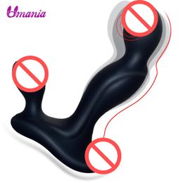 Juguetes sexuales masajeadores masajeador de próstata de silicona recargable por USB para hombres Gay Anal impermeable vibrador Anal masculino punto G Vibe Anal