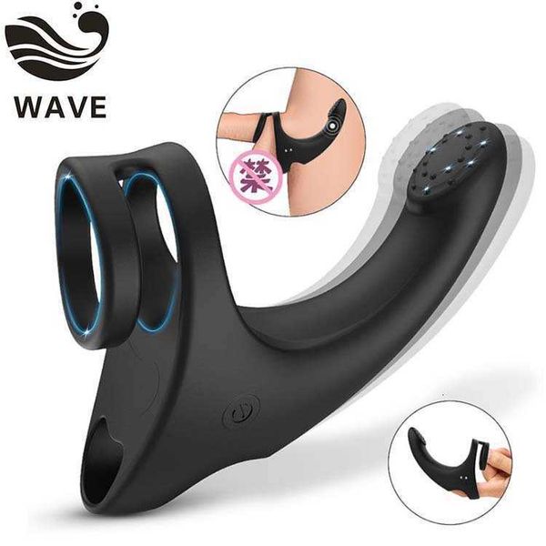 jouets sexuels anneau de pénis WAVE télécommande sans fil manchon de doigt bouchon anal vestibulaire tige vibrante serrure à main de Kato masturbateur masculin spermatique