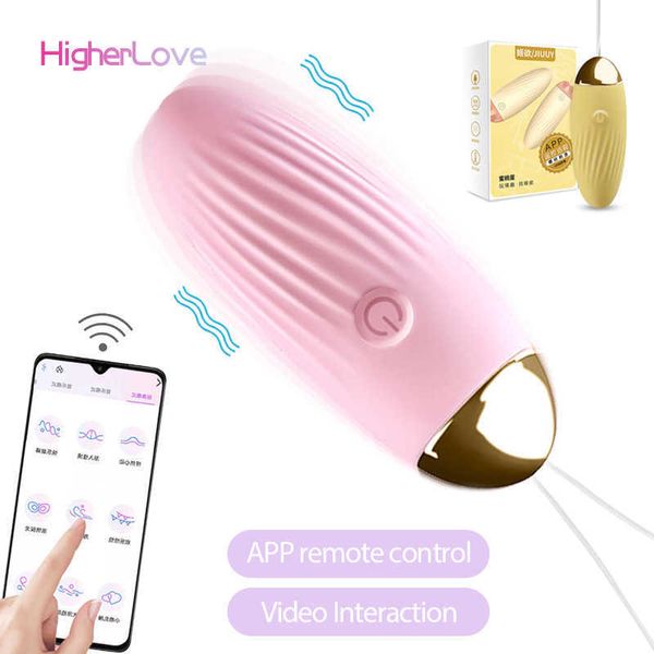 Sex Toys Vibromasseur portable pour femmes Téléphone mobile APP Contrôle Internet Vibration Egg Vidéo Interactive Mode Musique Sex Shop P0818