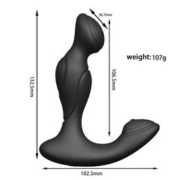 Секс-игрушки, беспроводной пульт дистанционного управления, мужской массажер простаты с двойной вибрацией, вестибулярная анальная тампонада, вибрация, сексуальные товары, вибратор