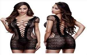 Sexi – robe de nuit en résille pour femmes, moulante, Clubwear, Costumes Sexy, Catsuit, érotique, transparente, mi-longue, porno4785521