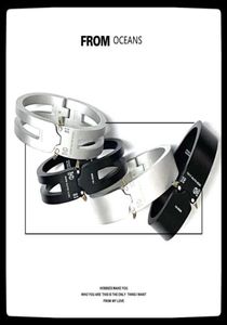 Sexmara 20fw Hip Hop Punk 1017 ALYX 9SM RALERCOASTER PISTE ALYX METAL Lettring Buckle Bracelet For Men Women Girls Bijoux Q07177345263