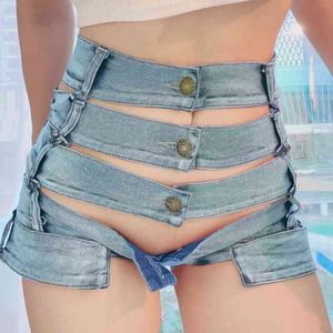 Sexy 9018 # Stretch Denim Shorts Broek Jeans Hoge Taille Bar Nachtclub Dameskleding Dames