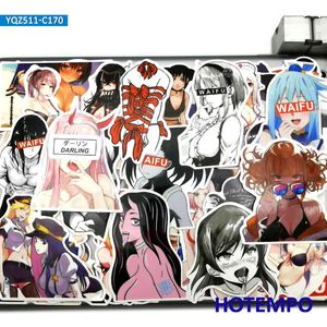 Sexy Anime H Comic Girls Pegatinas Adulto a Otaku Bienestar para teléfono móvil Laptop Equipaje Monopatín Waifu Etiqueta de dibujos animados LJ201019