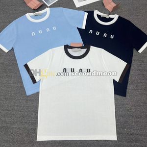Designer Letter Imprimer Tee Femme Round Nou T-shirt Courts à manches courtes Spring été Chemises décontractées