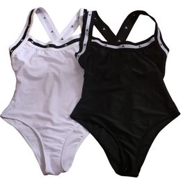 Sexy dos nu maillots de bain croisé fronde une pièce maillot de bain lettre sangle rembourré maillot de bain femmes été maillot de bain