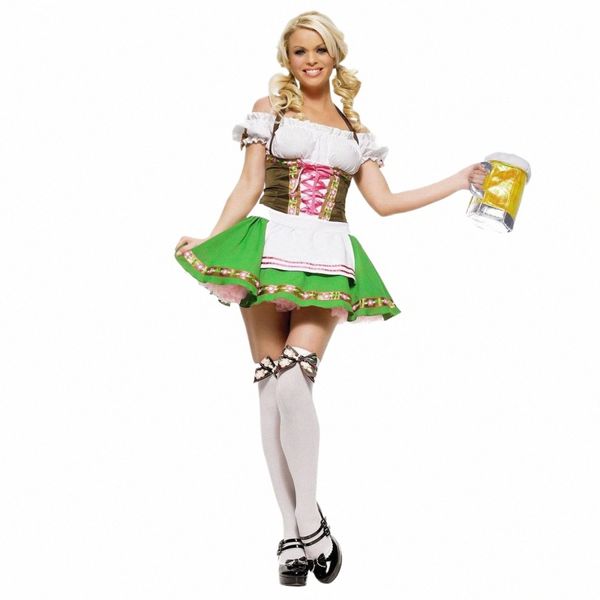 Sexy Beer Girls Dr Femmes Fraulein Clubs Waitr Costumes Oktoberfest Cosplay Costume de femme de chambre bavaroise pour Fancy Party Z08j #