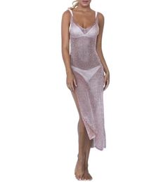 Sexy Bikini Beach Coverup Swimsuit bedekt badpak zomerkleding brei badkleding mesh jurk tunic 918 sarongs4159248