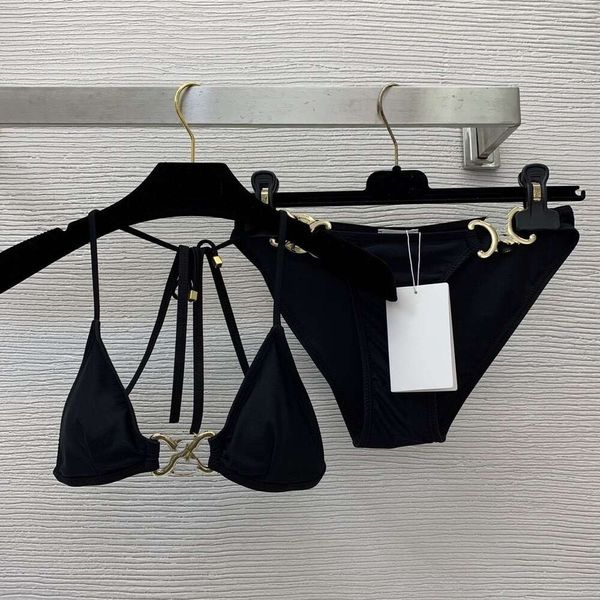 Sexy bikini diseñador traje de baño para mujer moda letra impresiones bikini conjunto corto traje de baño de lujo tanga conjunto de dos piezas