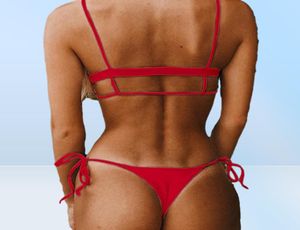 Sexy ensemble Bikini femmes String maillot de bain Push Up maillots de bain attaché String brésilien Biki maillot de bain maillot de bain 328v3314271