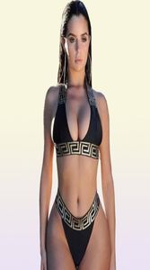 Sexy Bikini Sets Voor Vrouwen Bandage Badpak Crop Top Badmode String Badpak Hoge Cut Beachwear Effen Print New3771573