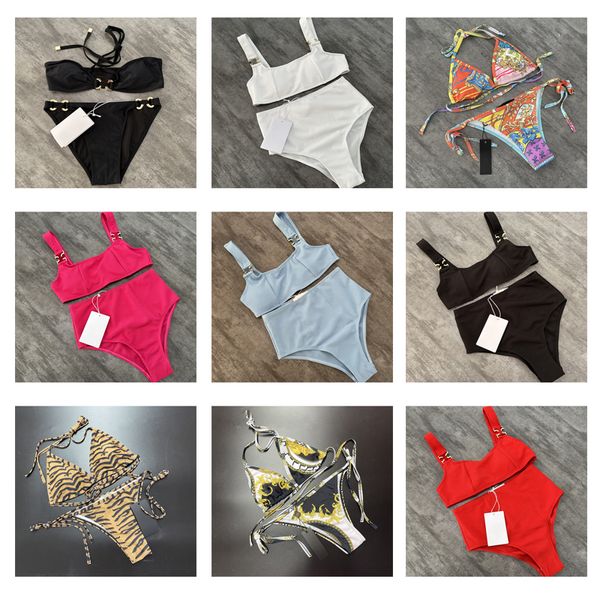 Bikini sexy para mujer famoso 2024 Tops Trajes de baño Trajes de baño para mujer Ropa de baño Ropa de playa para mujer Trajes de baño Marcas Trajes de baño Bikinis Ropa estampada geométrica