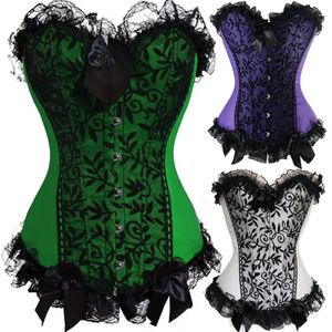 Bustier en acier désossé pour femme, Lingerie Sexy, Corset en Satin, surbuste, string, grande taille S M L XL XXL 3XL 4XL 5XL 6XL245F