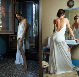 Sexy mariée peignoir soie Spaghetti longue Lingerie chemise de nuit pyjamas vêtements de nuit femmes côté fendu robe de chambre vêtements de nuit salon porter