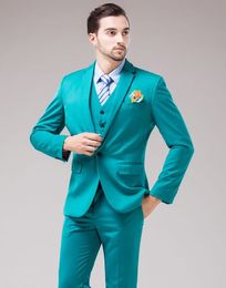 Sexy Business Men Suits Three Pieces Groom Tuxedos Best Man Groomsmen Suits Bridegroom Formal Suit Wedding Tuxedos Suits (Jacket+Pants+Vest)