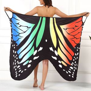 Sexy Papillon Imprimé Cover Up Maillots De Bain Femmes Robe D'été Tunique Bikini Bain Sarong Jupe Maillot De Bain Élégant Dame Vêtements De Plage