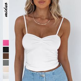 Sexy camisole vest y2k nieuw product dameskleding afslank slanke bovenste pittig meisje camisole met solide kleuren ondergoed