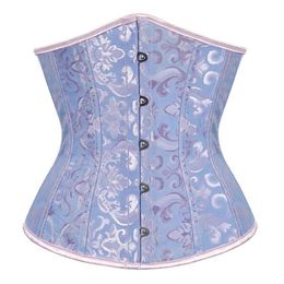 Corset Sexy sous le buste cintré à la taille, Corset gothique, Bustier, grande taille, Corpete, noir, blanc, rouge, bleu, S-6XL263I