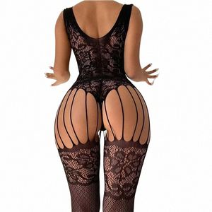 Sexy Kostuums Voor Vrouwen Mesh Hollow Bodystockings Erotische Crotchl Lingerie Cosplay Lolita Kostuums Teddy Babypop Meid Dr s8H6 #