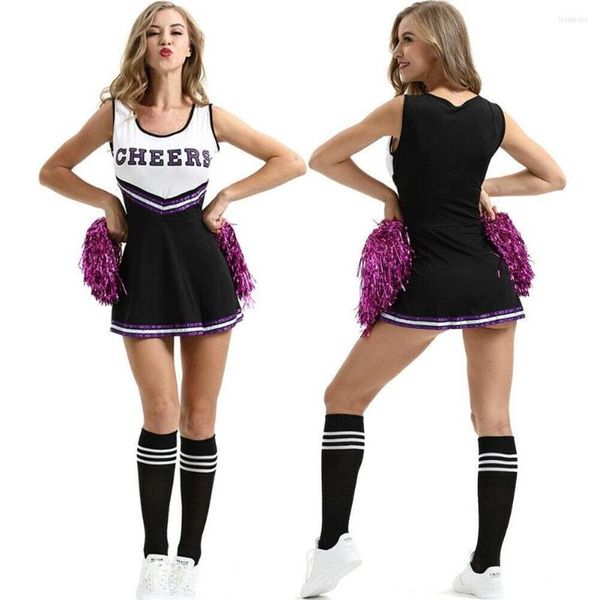 Sexy Costumes Dames Cheerleader Costume School Girl Tenues Déguisements Cheer Leader Uniforme Womens Clothes291o