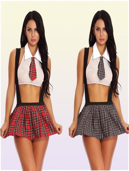 Costumes sexy écoliers Cosplay Role Play Plaid Night Halloween Femmes Roleplay Sex Uniforme Costume érotique Naughty Lingerie2238821