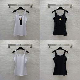 Designer dames singlet tanktop mouwloze singlets tanks luxe witte zwarte tanks zomer sim fit vest tops