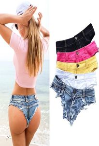 Sexy Denim Micro Mini Shorts pour femmes plage sexy jeans Ripped Short Summer Denim Black Micro Denim Shorts Femmes 2019 Y1902366480