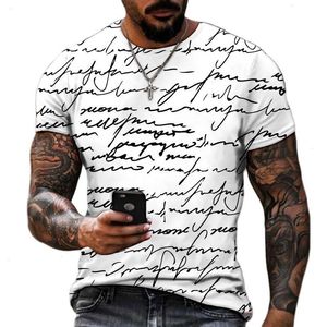 Sexy Designer Original Letter Print Polo Shirt Camiseta para hombre Verano Cuello redondo Manga corta Street Fashion Oversized Large Size 6xl