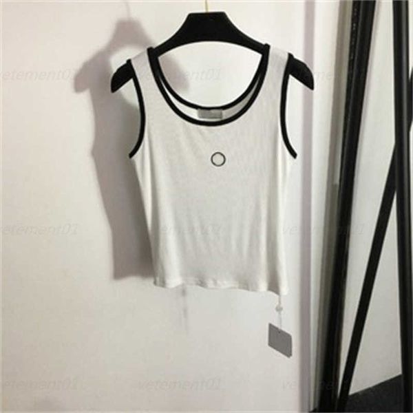 Sexy Designer Tank Tops Summer Tops H Letra Offset Impresión Bloqueo de color Envuelto Casual Camiseta Mujer Ropa 4 Color Tamaño libre