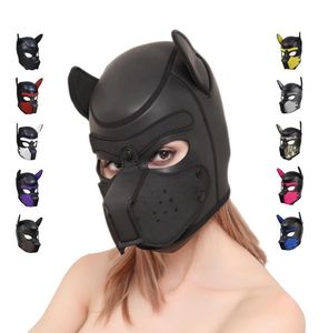 Sexy Hond Bdsm Bondage Puppy Spelen Kappen Slaaf Rubber Pup Masker Fetisj Volwassen Spelletjes Koppels SM Flirten Spelletjes Speelgoed Voor Erotische Kappen T26240874