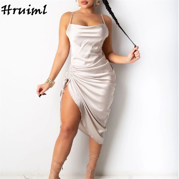 Vestido sexy para la noche del sexo Moda Cordón Mujer Ropa Sling Ruched Backless Off Shoulder Clubwear Sukienka Damska 210513