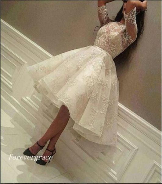 Sexy Elegant Lace Half Mancheves Prom Dress Arabe Fashion Fashion Formal Party Robe Custom Made plus taille 7466706