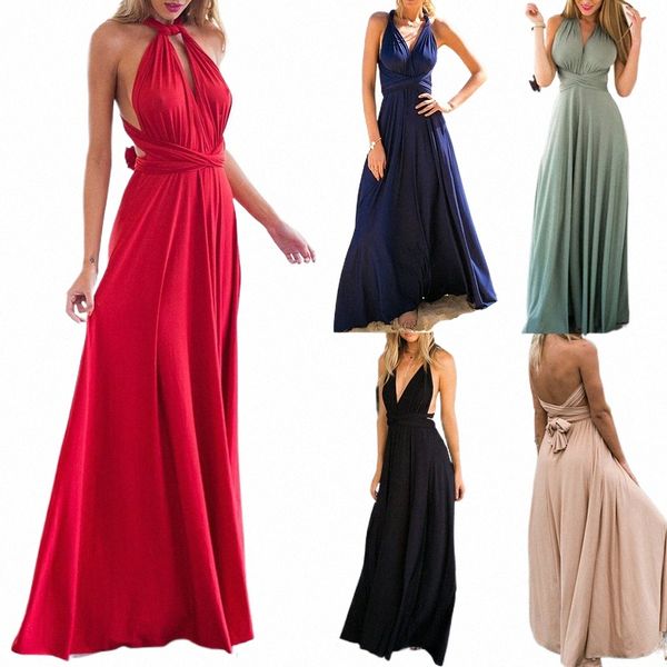 Sexy fi bandage lg dres women girl Summer Boho Femme rouge lg dres fi multi-corde bandage dresses pour fête 52cd #