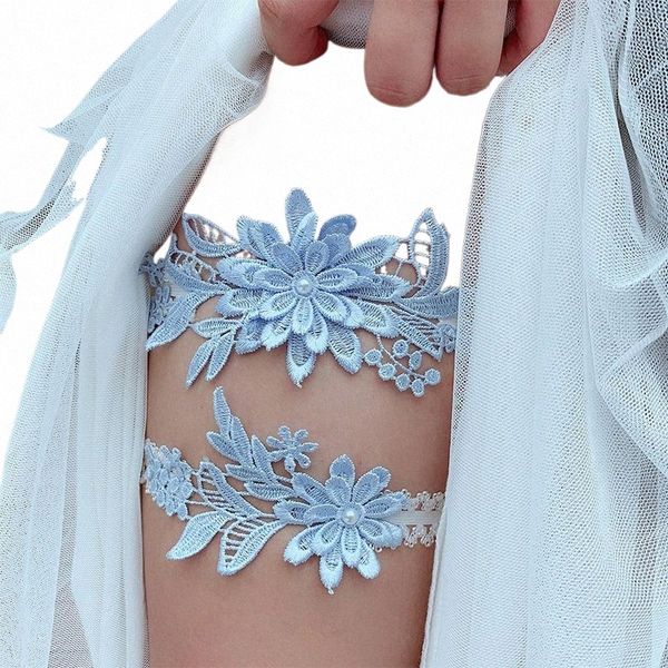 Sexy fi lingerie Wedding Garter Belt Bride Cosplay Party Party acorices Bowknot Fr Lace Elastic Mand Rague Bridal Garter Garter D9ZP #