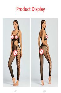 Sexy visnet lange mouwen bodysuit bodywear nachtkleding doorzichtige nachtjapon nachtkleding netto panty dames heren lingeire lenceria unde3878971