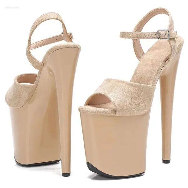 Flock sexy 20cm/8 pulgadas Sandalias Laijianjinxia Fashion Exotic High Heel Platform Party Women Modern Pole Dance F2B