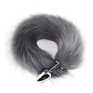 Sexy Fox Metal Butt Plug Tail 4 colores Anal Butplug Tail masajeador de próstata Butt Plug para pareja Cosplay cola femenina expansor Anal X0401