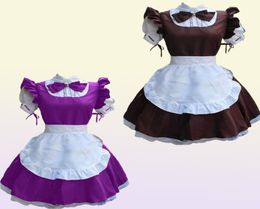 Sexy French Maid Costume Gothic Lolita Robe Anime Cosplay Sissy Maid Uniform PS Size Halloween Costumes For Women 2021 Y06992588