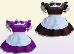 Sexy French Maid Costume Gothic Lolita Robe Anime Cosplay Sissy Maid Uniform PS Size Halloween Costumes For Women 2021 Y06884891