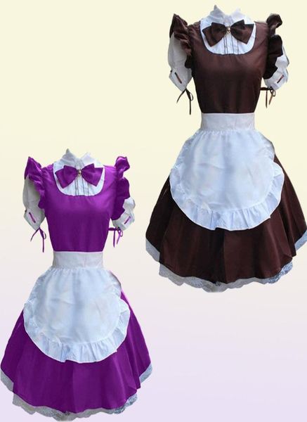 Sexy French Maid Costume Gothic Lolita Robe Anime Cosplay Sissy Maid Uniform PS Size Halloween Costumes For Women 2021 Y08354992