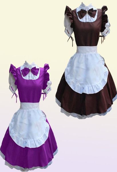 Sexy French Maid Costume Gothic Lolita Robe Anime Cosplay Sissy Maid Uniform PS Size Halloween Costumes For Women 2021 Y04275440